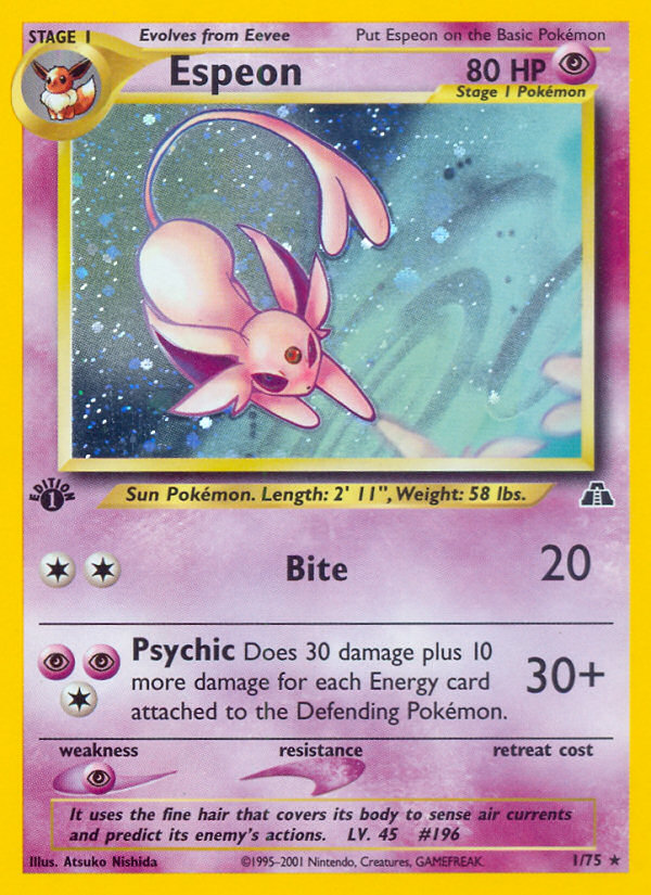 Espeon Pokemon card
