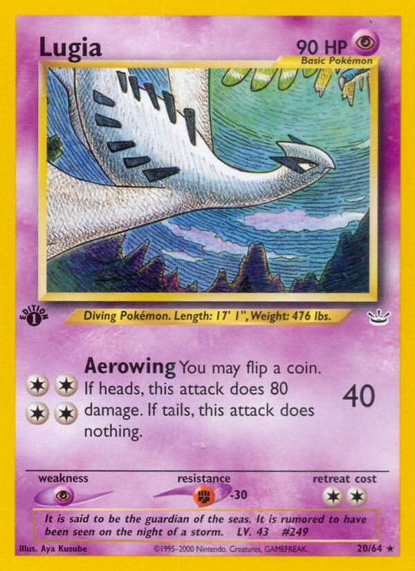 1st Edition Lugia Neo Genesis Pokemon card